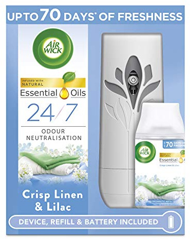 Airwick Crisp Linen and Lilac Max Complete Kit, 250 ml