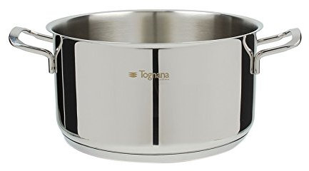 Tognana Vanitosa Casseruola da 24 cm con 2 Manici, Acciaio Inossidabile, Argento