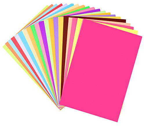 SUPVOX Carta Colorata A4 100 Fogli 20 Colori Pastello Assortiti Per Bambini Fogli Colorati Per Progetti Fai-Da-Te Arte E Decorazioni Creative