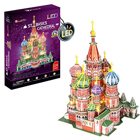 Puzzle 3d - Burj Khalifa Led Cityline | Puzzles 3d Regalo Bambino 8 Anni | Puzzle 3d Per Adulti E Per Bambini | Modellini Da Costruire | Giochi Per Bambini (LED | San Basilio)