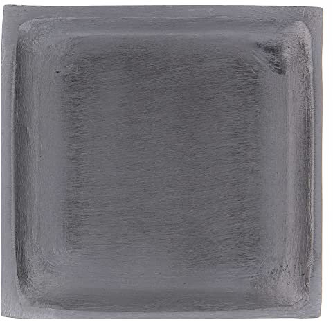 Holyart Piattino portacandela Quadrato Bordo rialzato Ottone Argentato