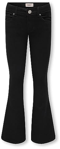 ONLY Female utsvängd, Svart denim, 134 cm