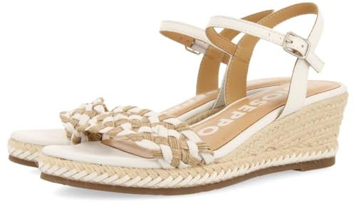 Gioseppo SUNOL, Sandalias con cuña Tipo Alpargatas Mujer, Blanco, 36 EU