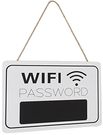 Tableau Suspendu de Mot de Passe WiFi, Panneau de Mot de Passe Wi-Fi Suspendu Vintage, Affichage de Signalisation Murale à Suspendre, Tableau Noir Rétro