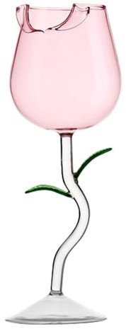 CENMOO Bicchiere da champagne, in vetro borosilicato, a stelo lungo, resistente al calore, a di rosa, grandi bicchieri bordeaux per occasioni speciali, feste, matrimoni, cucina, hotel,
