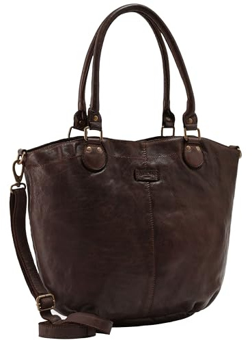 Gusti Handtasche Leder- Dione Damen Handtasche Umhängetasche Shopper Ledertasche Braun Leder