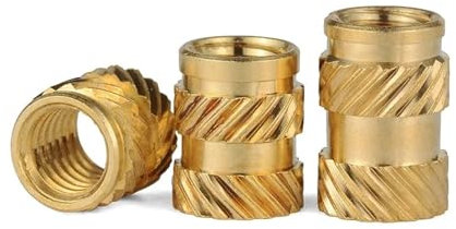 250 Stück M3-Gewindeeinsatz, Messingmutter, Hitzeschmelze, gerändelte Einbettungskupfermuttern, eingedrückt in Löcher for 3D-Druck, Kunststoffgehäuse(Size:M3x6x4.5(250pcs))