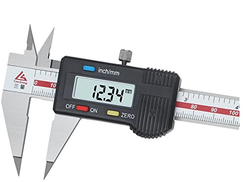 YOUMEISI Calibro a corsoio, Calibro Digitale a Punta fine for misurare spazi Stretti, Strumento di misurazione in Acciaio Inossidabile, Pollici e Millimetri, 0-150 mm
