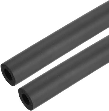 QUARKZMAN 2 x 1m Rohrisolierung Schaumstoff, Durchmesser 10mm Isolierstärke 5mm Heizungsrohr Verkleidung für Fitnessgeräte, Rohre (Schwarz)