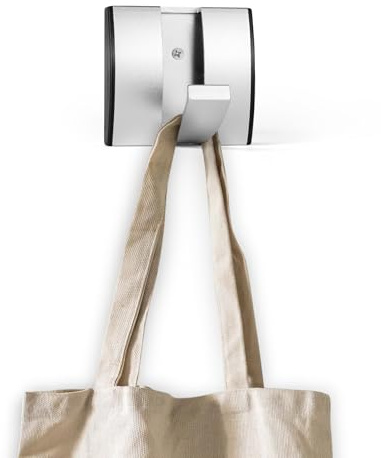 flintronic Flip Perchero de pared, Perchero de Pared Plegable 1 Ganchos, Percha de pared Natural para Colgar Abrigos Bufandas, Monederos y más- Álamo, Plata