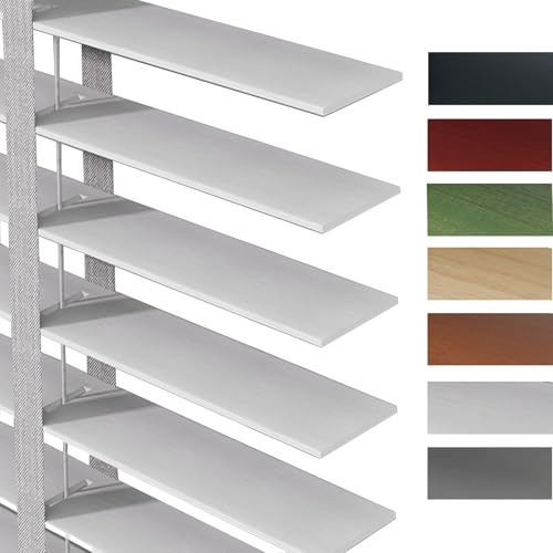 Listelli Da 5 Cm Tende Veneziana In Legno 30cm 45cm 60cm 75cm 90cm 100cm 105cm 120cm 135cm 150cm 160cm Persiane Oscuranti Privacy Oscuranti Isolamento Termico(Bianca)
