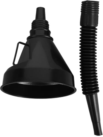 Alipis Entonnoir À Essence Avec Flexible Entonnoir De Transfert De Fluide Pour Voiture Et Moto Adapté À L’Huile Kérosène Et Noir