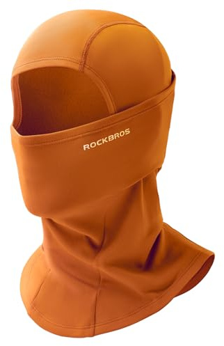 ROCKBROS Pasamontañas Anti Viento Transpirable para Deportes al Aire Libre Bicicleta Motocicleta Snowboard Esquí Ciclismo para Otoño Invierno Hombre y Mujer, Marrón