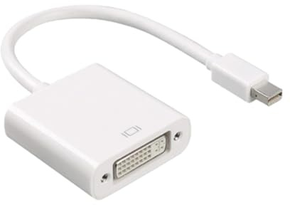 Wzxksoac Adaptador Mini DisplayPort DVI, Adaptador Activo de Doble Enlace, Alimentación USB hasta 2560x1600, Color