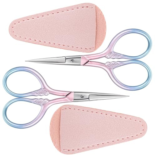 2pcs Stickschere 3,5 Zoll Edelstahlschere, Kleine Schere Nähen Bastelschere | Kleine Handwerkliche, zum Nähen von Fäden, Handarbeiten, Embroidery Scissors, für Stoffstickere