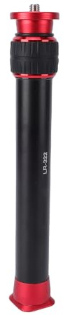 Plyisty Asta di Prolunga per Treppiede, Asta di Prolunga per Fotocamera in Lega di Alluminio con Base a Sgancio Rapido per Fotocamere DSLR Stabilizzatori Cardanici, 2 Sezioni da 27 Cm a