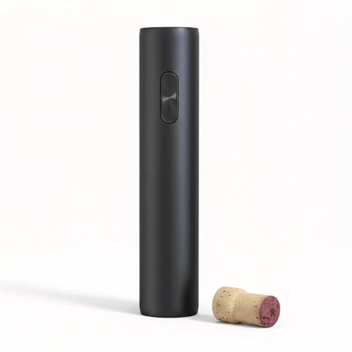 GEEZY Electric Wine Bottle Opener - Quick & Effortless Battery Operated Cork Removal - One Touch Button, Compact Storage, Safe Food Grade Build - for Wine Lovers, Home Kitchen, Parties