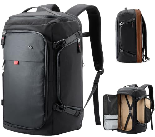 Inateck Lätt reseryggsäck handbagage flygplan utbyggbar 36–43 l | TSA vänlig stor kapacitet resa laptop ryggsäck män kvinnor för 16 tums bärbar dator, för affärer, resor weekendresa