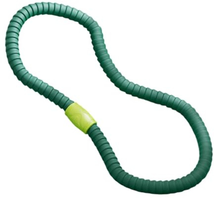 Yunmeryker Aro de Fitness Reforzado para Ejercicio Aro Plegable con Masajeador Y Estructura Estable de Resorte para Abdomen Diseño Portátil Y Ergonómico en Aleac, Verde 1 Sección 1.5 Kg