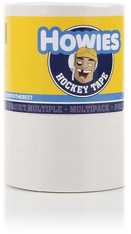 Howies Hockey Tape - 5 Pack White Cloth Stick Tape - 1 x 20 Yards per Roll - Strong, Long-Lasting Grip for Hockey Stick, Lacrosse and Baseball
