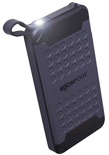 Boompods Powerboom X10 Fast Charge Power Bank 10000mAh - Universal USB Portable Charger, Compact Waterproof Power Bank IPX7, Lightweight & Heavy Duty Battery Pack with Torch for Mobile Phone & Travel