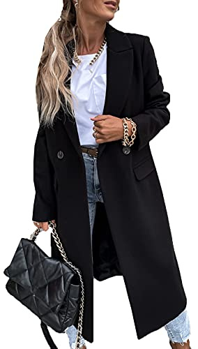 WHZXYDN Cappotto Lungo in Lana da Donna Autunno E Inverno con Collo Lungo E Caldo
