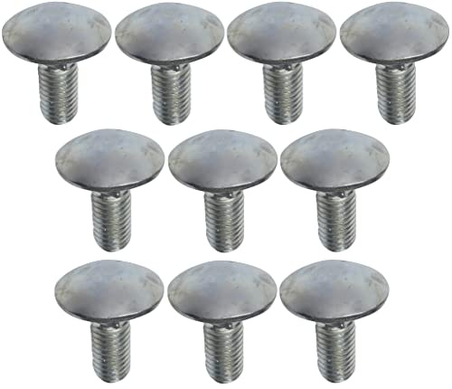 AERZETIX - C49000 - Satz von 10 Schlossschrauben flachrundschrauben schloßschrauben mit flachrundkopf und vierkantansatz - M8x20mm - aus verzinktem stahl - DIN 603