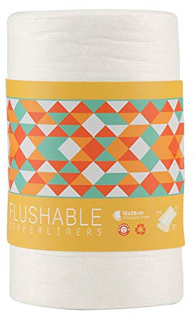 Agatige 100 Teile/Rolle Baby Einwegwindeleinlagen, Flushable Babywindeleinlagen Stoffwindelunterlage