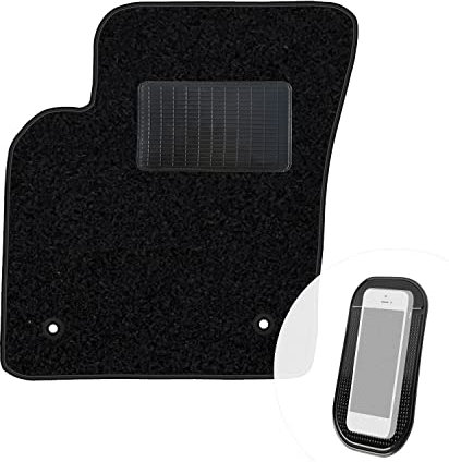 moto-MOLTICO Fahrer Fußmatte Auto Velours Fahrerseite Autoteppiche Schwarz Fahrermatte 1-teilig passend für Volvo C30 S40 II V50 I