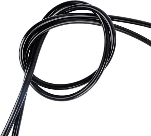6mm Vakuum Silikonschlauch, Silikon Vakuumschlauch Auto, Unterdruckschlauch, High Performance Hochtemperatur Silikonschlauch Innendurchm 6mm, Außendurchm 10mm, Länge 3m, Schwarz