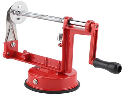Tagliapasta Manuale a Spirale per Patatine Fritte, Acciaio Inossidabile, Pelapatate Affettatrice per Mele con Base a Ventosa per Snack, Barbecue, Domestica