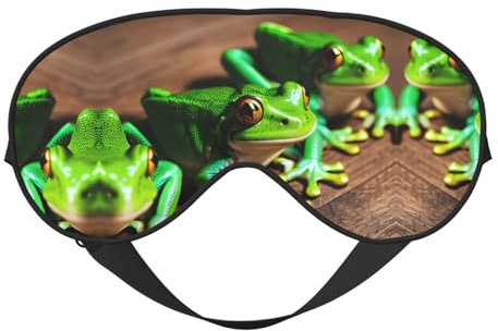 Lustige Frosch-Schlafmasken, weicher Augenschatten mit verstellbarem Riemen, bequeme Augenmasken zum Schlafen als Geschenk für