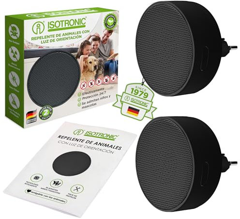 ISOTRONIC Protezione dai parassiti per interni più luce d'orientamento, contro ragni, scarafaggi, cimici e acari, 230 V, protezione antiacari (2)