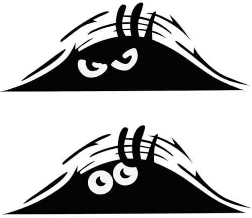 3D Divertente Sbirciare Mostro Cartone Animato Adesivo per Auto, Sbirciare Mostro Occhi Spaventosi Adesivo per Auto Sbirciare Elfo per Auto Adesivo Impermeabile per Auto Sorriso e Rabbia Adesivo