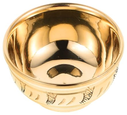 Mobestech Kupferne Opferschale Buddhistische Schale Kleine Schale Aus Kupfer Brennschale Religiöses Gefäß Heimdekoration Handgeschnitzt