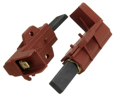 XYFGSBHQ 2 escobillas de carbón for Motor de Lavadora y Soporte for escobillas, compatibles con Samsung, Ariston, Indesit y Welling.