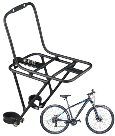 Gepäckträger Vorne Fahrrad, Gepäckträger Mountainbike, Vorne Federgabel Gepäckträgers, Radreisen Vorderer Fester Fahrradträger, Vorderers Fahrradträger für Fahrräder, Radreisen Vorderer