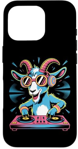 Chèvre Dj Lunettes Casque Musique Coque pour iPhone 16 Pro