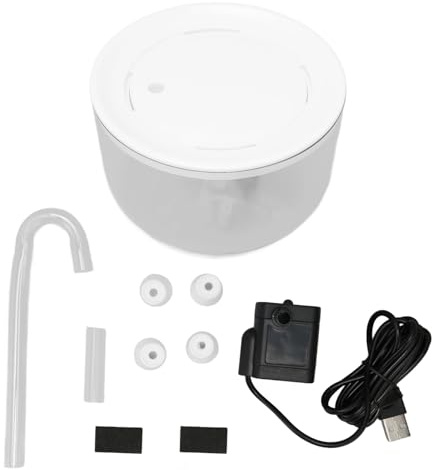 Fuente de Agua para Gatos Automática, Silenciosa, Material PP, Diseño en Forma de Grifo, para Gatos y Gatitos - Funcionamiento Silencioso, Antideslizante y Resistente, Ideal para