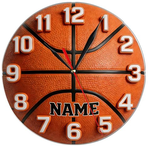 Orologio da Parete Personalizzato con Nome Orologio Personalizzato in Acrilico a Tema Baseball per Decorare la Camera da Letto o Il Soggiorno Regalo Su Misura per la Festa del Papà o Il Compleanno