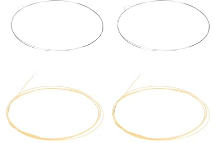 WESIEVYA 1 juego de cuerdas para banjo, alambre musical resistente de repuesto para banjo de cuatro cuerdas, accesorios de reparación para instrumentos de práctica. Juego completo.