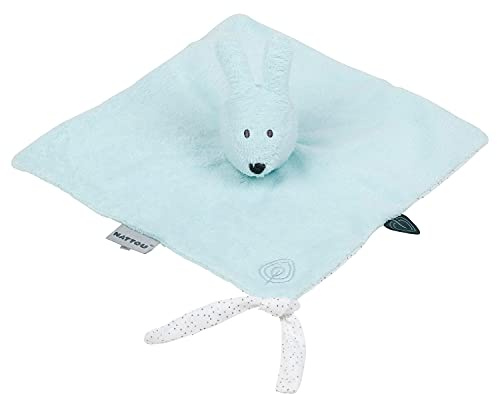 Nattou Schnuffeltuch aus Polyester, Hase Bonnie, Wegbegleiter ab der Geburt, 27 x 27 cm, Susie und Bonnie, Mintgrün