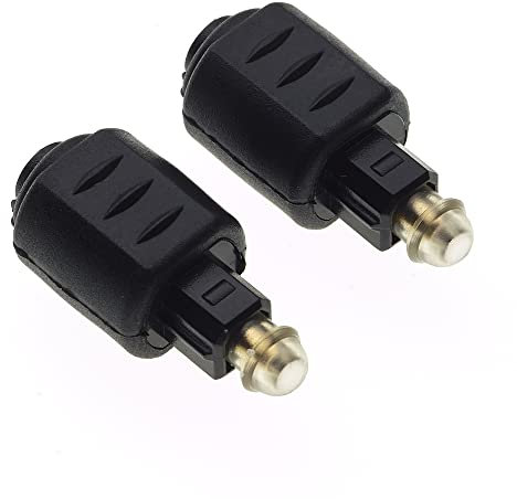 Toslink, 2 pezzi, mini toslink su adattatore, spina audio ottica, cavo digitale S/Pdif/cavo in fibra ottica per soundbar, impianto stereo/amplificatore, Hi-Fi