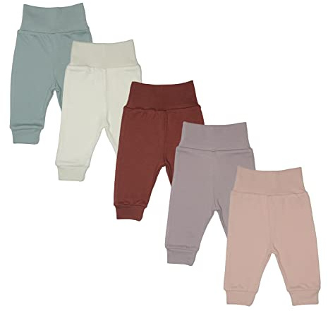 MEA BABY Unisex Baby Hose aus 100% Baumwolle im 5er Pack/Pumphose, Babyhose für Jungen Baby Hose für Mädchen, Schlupfhose (74, Mädchen3)