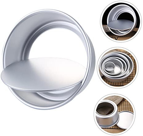 BESTonZON Teglia Rotonda Lega Di Alluminio Per Torte Da Stampo Da Forno Antiadente Per Dolci Fatti Casa Utensile Per Cottura Facile e Pratico