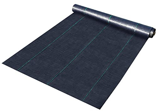 VEVOR Tissu matelassé 1,8 x 76 m Tissu de contrôle des Mauvaises Herbes géotextile Bâche de Jardin PP densité Haute perméabilité Base Textile de 4,1 oz pour Couverture de Sol Jardinage Agriculture