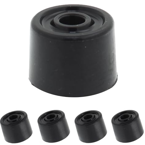 Lifeswonderful - Arrêts, Butées de Porte ou Pieds à Visser, en Caoutchouc Silicone - 4 Pièces - Noir