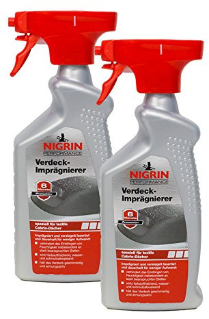 2x NIGRIN 74183 Performance Verdeck-Imprägnierer 500 ml