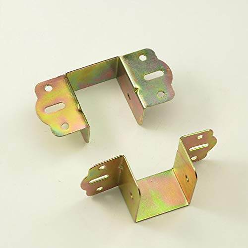 Support de lit, support en métal, coin de lit, charnière de lit, support carré de 40 mm, accessoires de quincaillerie de lit fixe pour meubles (2PCS)