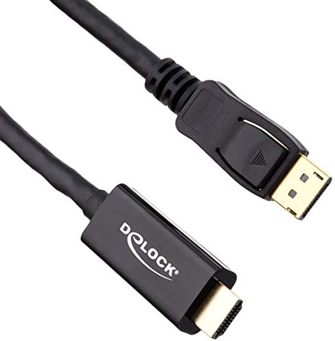 Delock Aktives DisplayPort 1.2 zu HDMI Kabel 4K 60 Hz 2 m, Schwarz